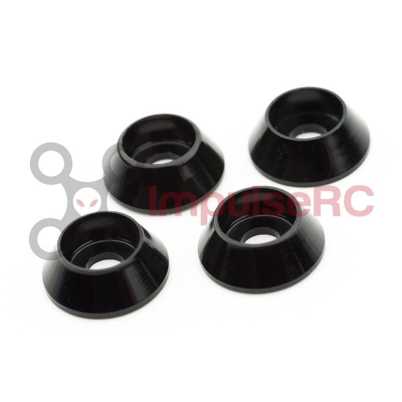 ALUMINIUM M3 CONEWASHER - BLACK - (4 PACK) - Drone-FPV-Racer ALUMINIUM M3 CONEWASHER - BLACK - (4 PACK) - Drone-FPV-Racer