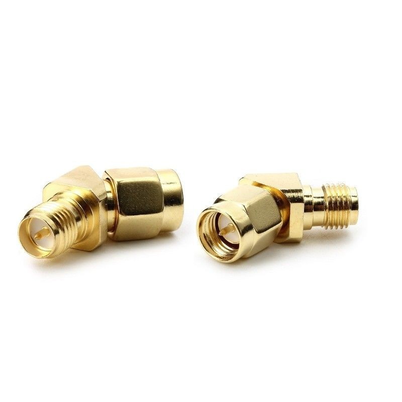 45° SMA Male to RP-SMA Female Adapter