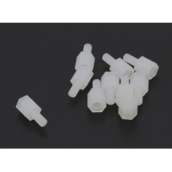 M3 Nylon Hex Spacers  (male/female) - 10pces