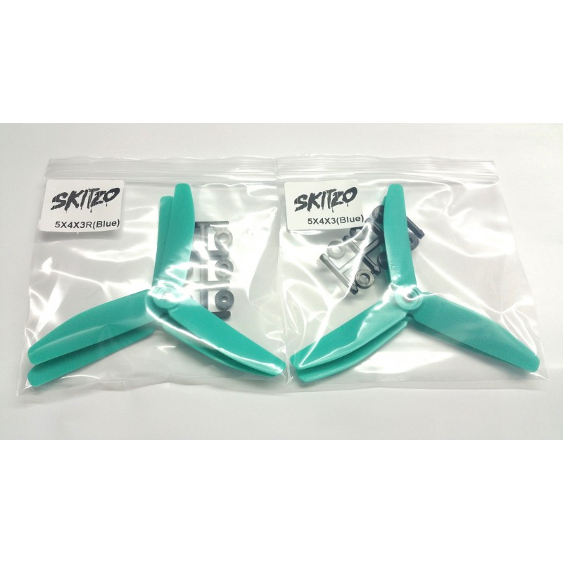 Hélices Tripales HQProp "SKITZO" 5x4x3 renforcées fibres (4 pces) -2x CW + 2xCCW Hélices Tripales HQProp "SKITZO" 5x4x3 renforcées fibres (4 pces) -2x CW + 2xCCW