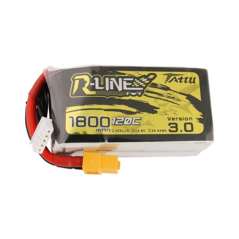 Batterie Lipo Tattu R-Line 4S 1800mAh 120C - Version 3.0