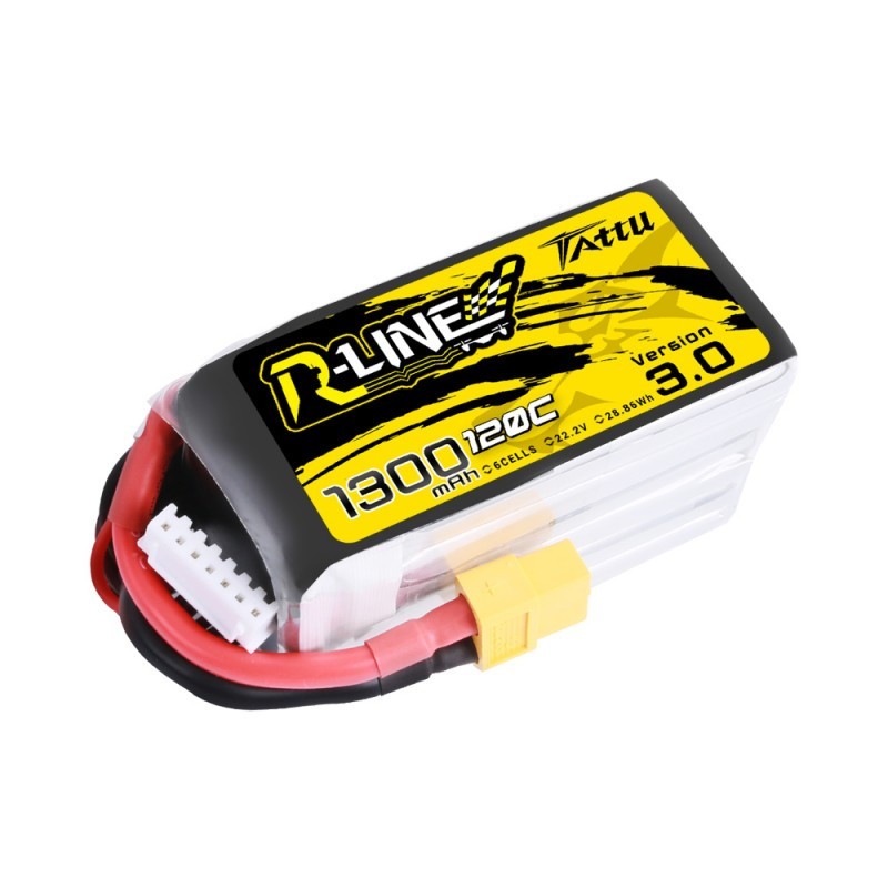 Batterie Lipo Tattu R-Line 6S 650mAh 95C (XT30) - Drone-FPV-Racer