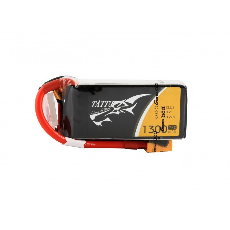 Batterie Lipo Tattu 3S 1300mAh 75C Batterie Lipo Tattu 3S 1300mAh 75C