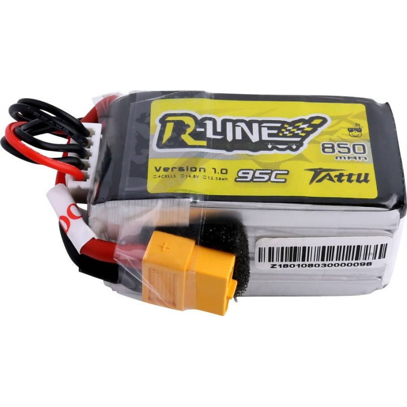 Batterie Lipo Tattu R-Line 4S 850mAh 95C (XT60)