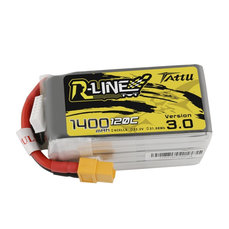 Tattu R-Line Version 3.0 1400mAh 6S 120C Lipo Battery Pack
