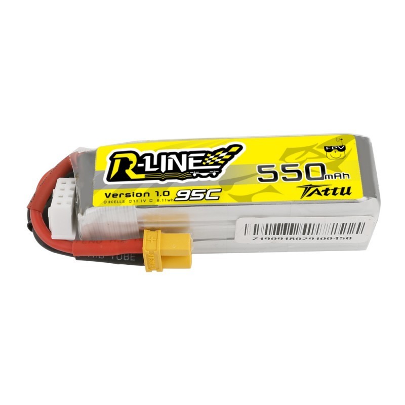 Batterie Lipo Tattu R-Line 3S 550mAh 95C (XT30)