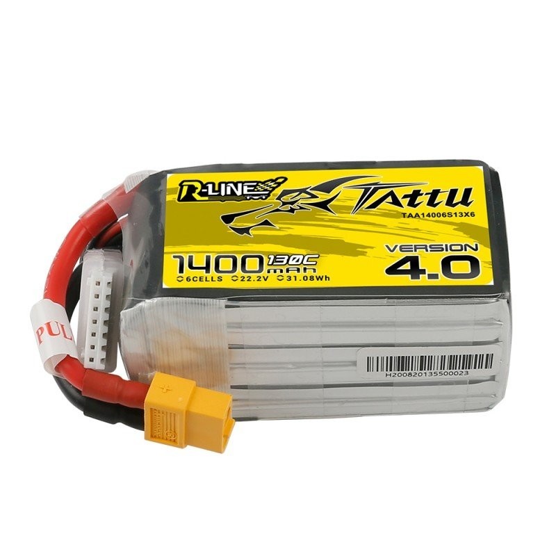 Batterie Lipo Tattu R-Line 6S 1400mAh 130C - Version 4.0 - Drone-FPV-Racer