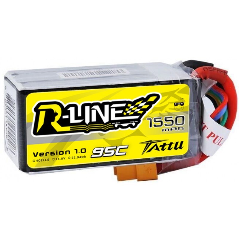 Batterie Lipo Tattu R-Line 4S 1550mAh 95C Batterie Lipo Tattu R-Line 4S 1550mAh 95C
