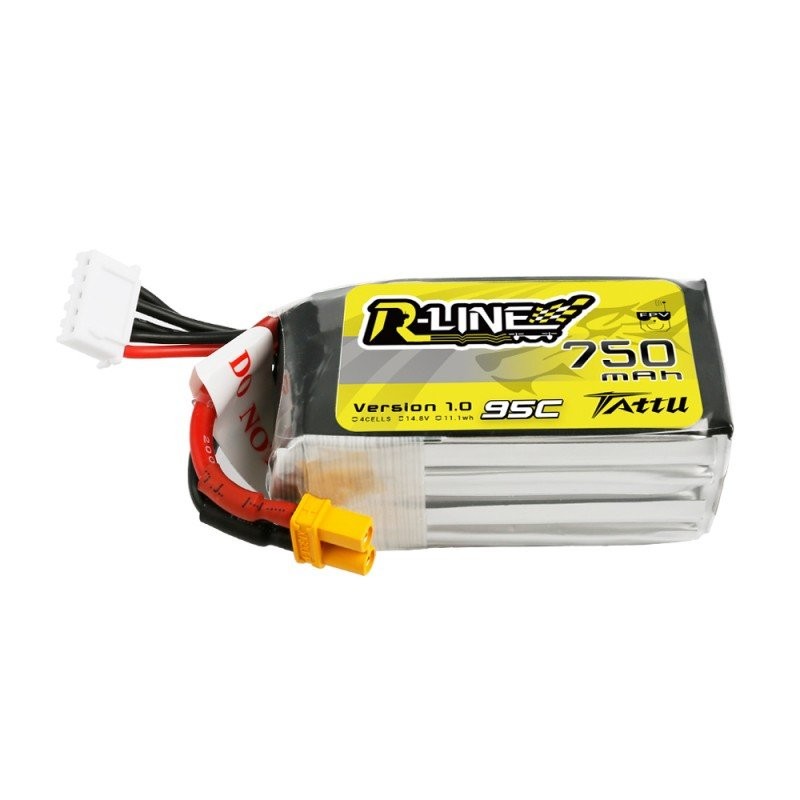 Batterie Lipo Tattu R-Line 4S 750mAh 95C (XT30) - Drone-FPV-Racer