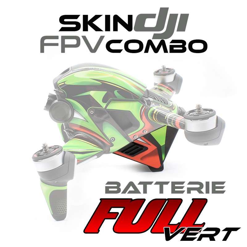 Skin DJI FPV combo - Batterie - FULL Vert