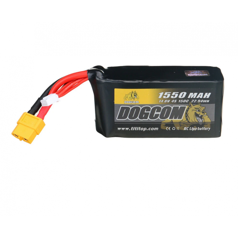 Batterie Lipo Dogcom 4S 1550mAh 150C - Drone-FPV-Racer