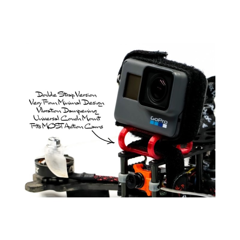 Universal Strap HD Camera Drone Mount w/ Firm Vibration Dampening By