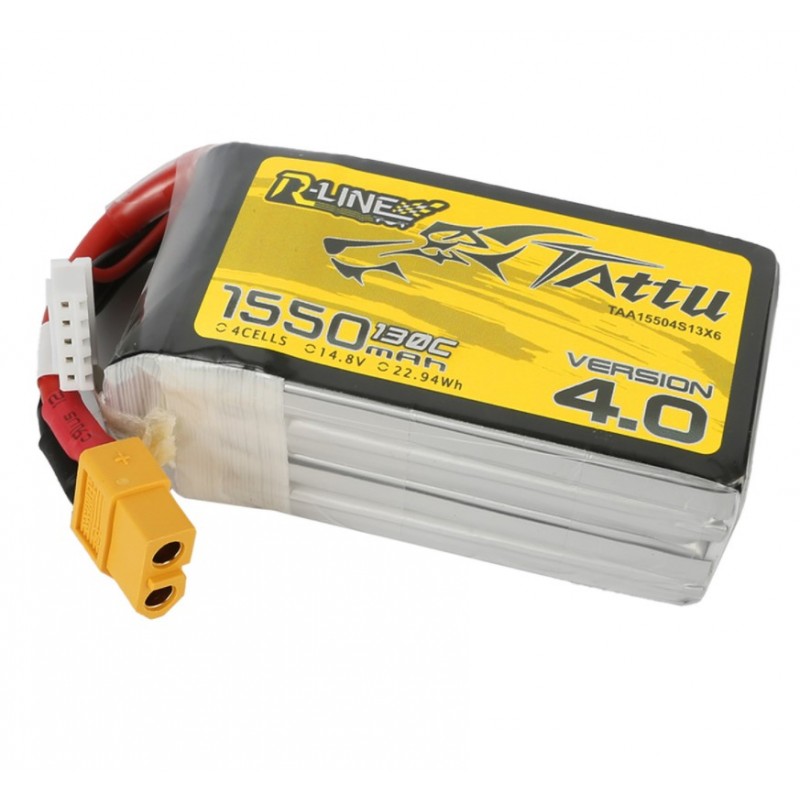 Batterie Lipo Tattu R-Line 4S 1550mAh 130C - Version 4.0 - Drone