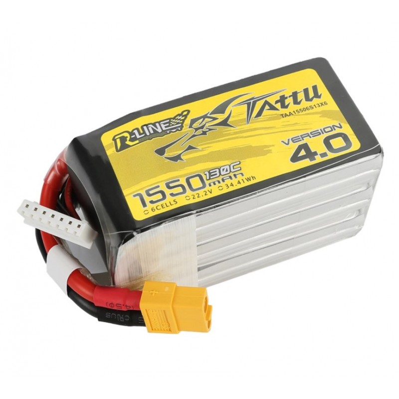 Batterie Lipo Tattu R-Line 6S 1550mAh 130C - Version 4.0 - Drone -FPV-Racer.com
