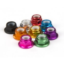 M5 Flange Nylstop Nuts - 10pcs