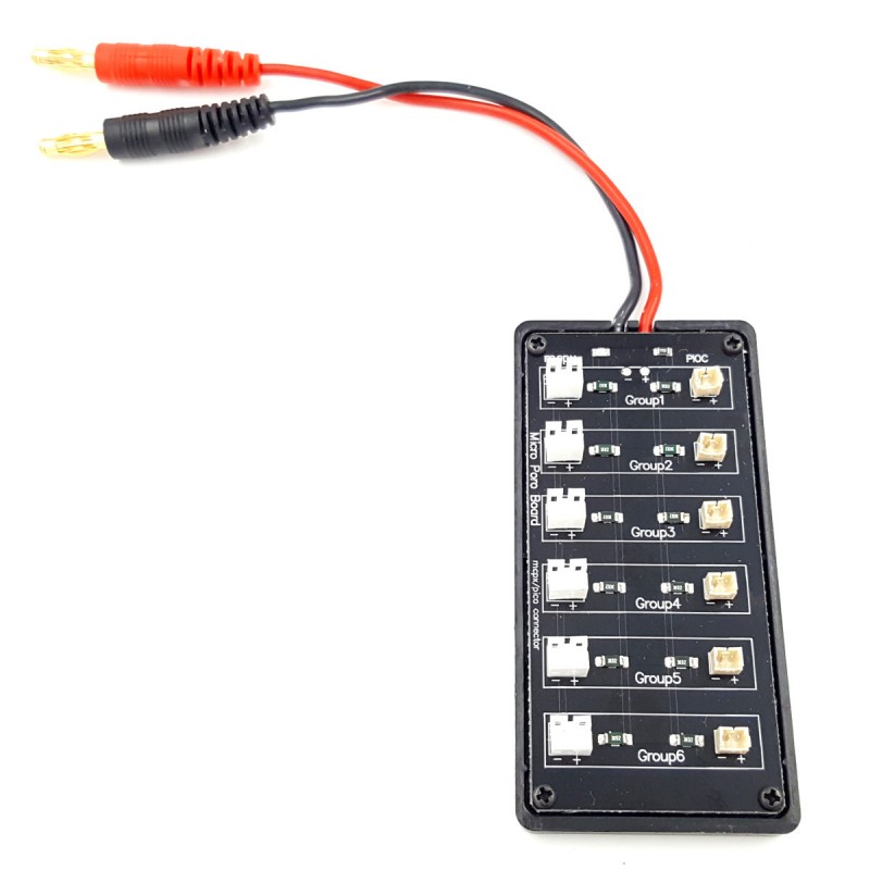 Câble de charge pour Lipo 1S 12 ports : 6x MCX & 6x MCPX Câble de charge pour Lipo 1S 12 ports : 6x MCX & 6x MCPX