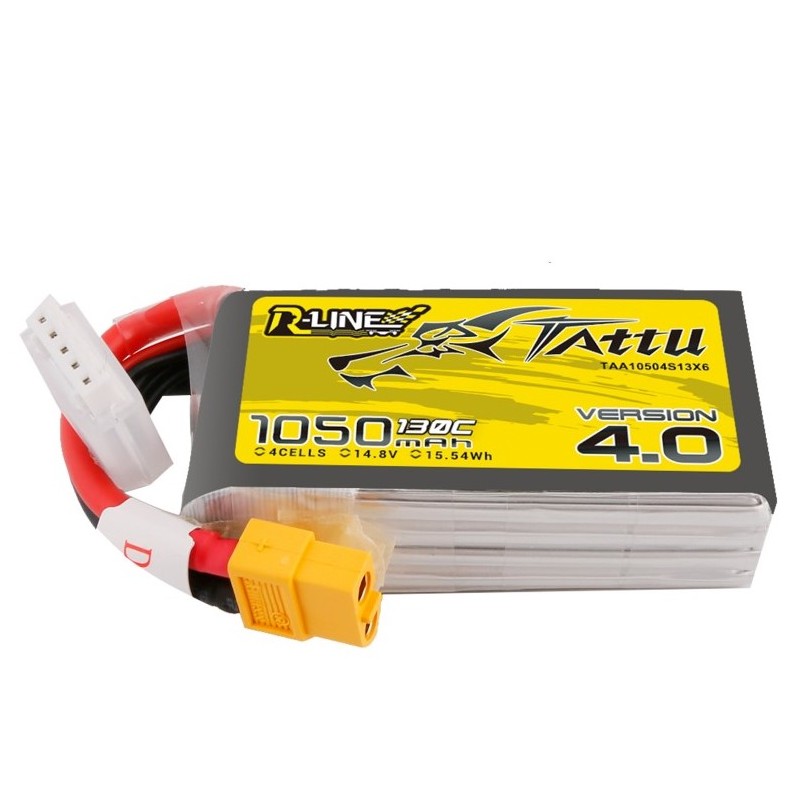 Batterie Lipo Tattu R-Line 4S 1050mAh 130C - Version 4.0