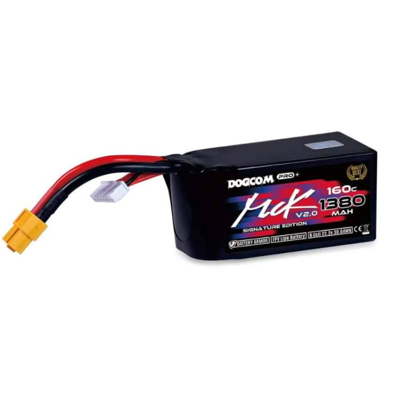 Batterie Lipo Dogcom 6S 1380mAh 160C - Edition MCK V2