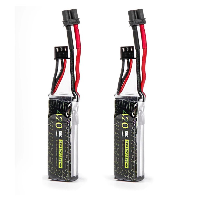 Batterie Explorer 420mAh HV 2S 80C (2pcs) - Flywoo