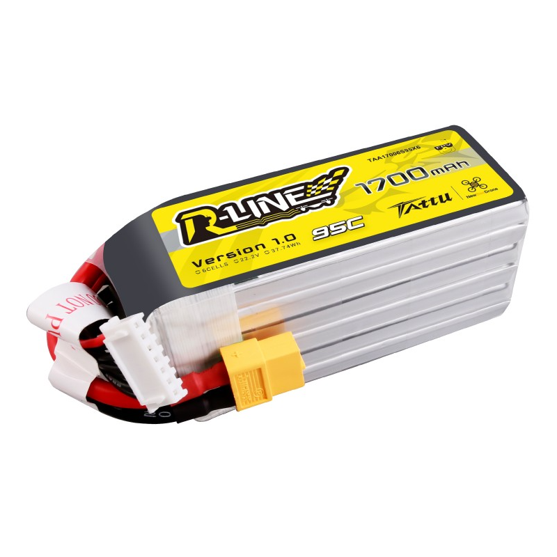 Batterie Lipo Tattu R-Line 6S 1700mAh 95C 