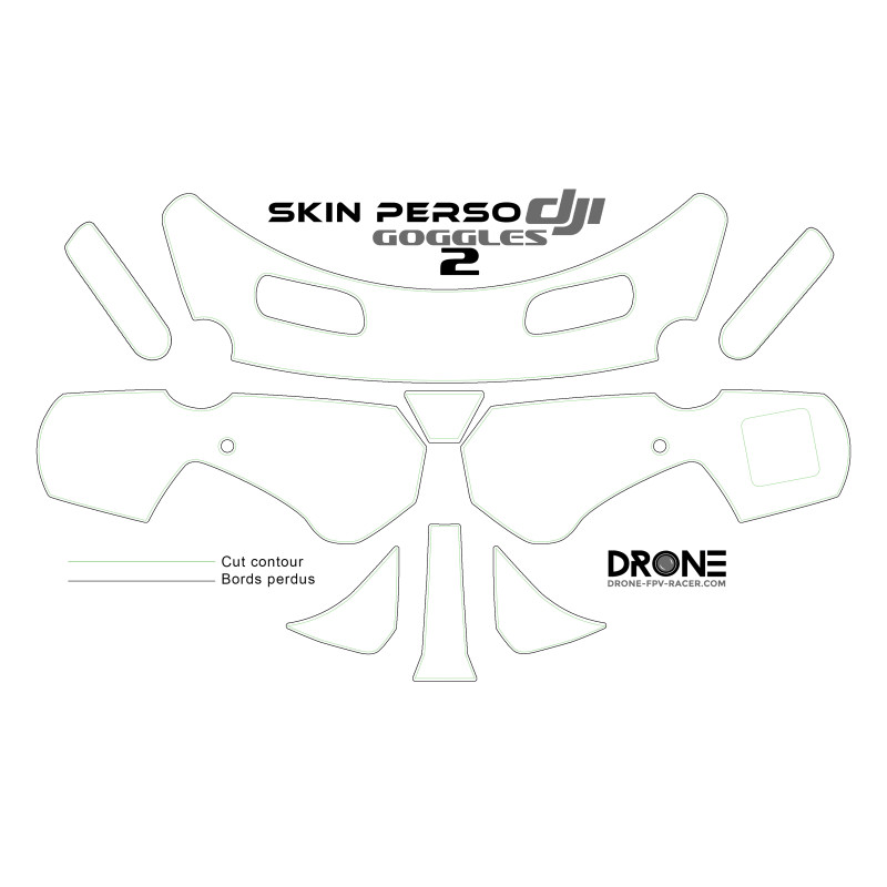 Skin pour DJI Goggles 2 - Perso (2pcs)