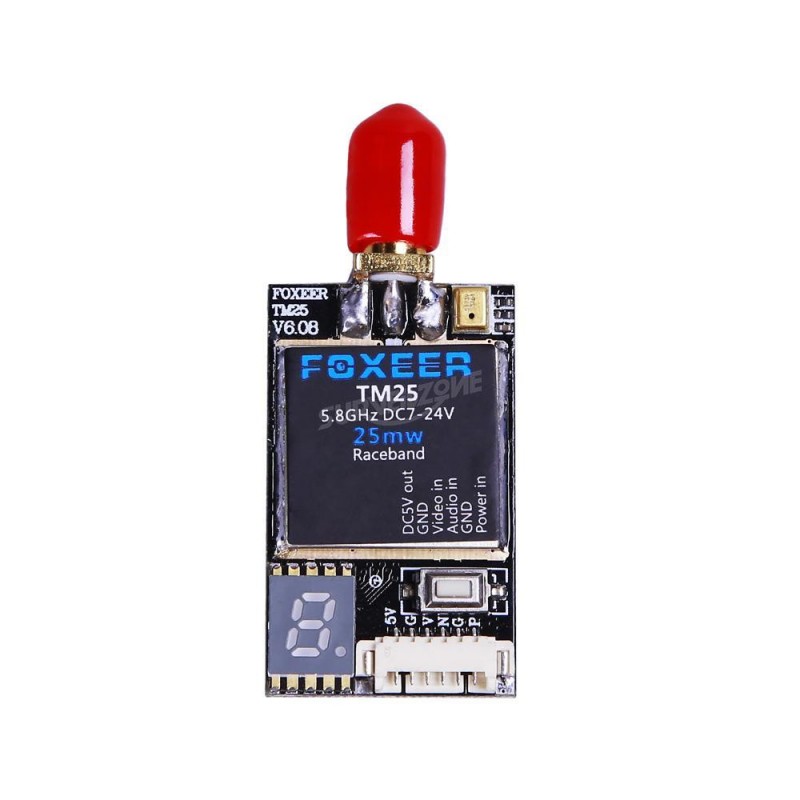 Foxeer - Emetteur TM25 - 25mW - 5.8G 27Ch RaceBand Foxeer - Emetteur TM25 - 25mW - 5.8G 27Ch RaceBand