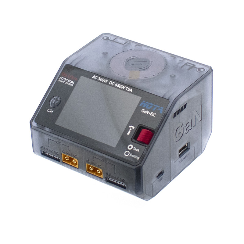 Chargeur HOTA D6 Ultra Gan + SiC AC/DC Dual Channel