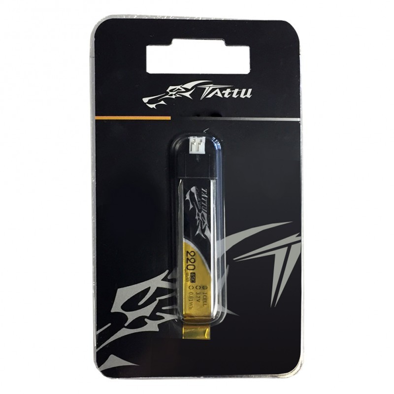 Batterie Lipo Tattu 1S 220mAh 45C - JST 2.0 - Unité Batterie Lipo Tattu 1S 220mAh 45C - JST 2.0 - Unité