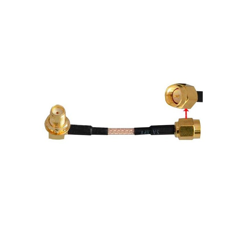 Câble d’extension RG316 - 50mm 90° - SMA Câble d’extension RG316 - 50mm 90° - SMA