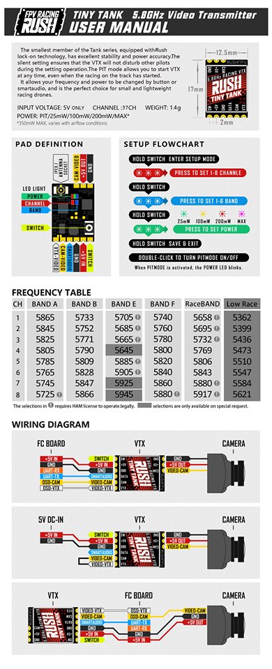 RUSH Tiny Tank VTX３個＋系統図