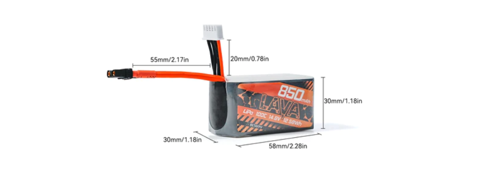 BETAFPV LAVA 3S 450mAh 75C XT30 Battery (2PCS)