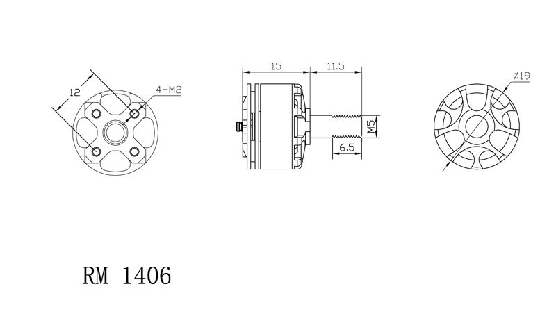 Moteurs Racer XNOVA  1406 - 4000Kv - Boite de 4